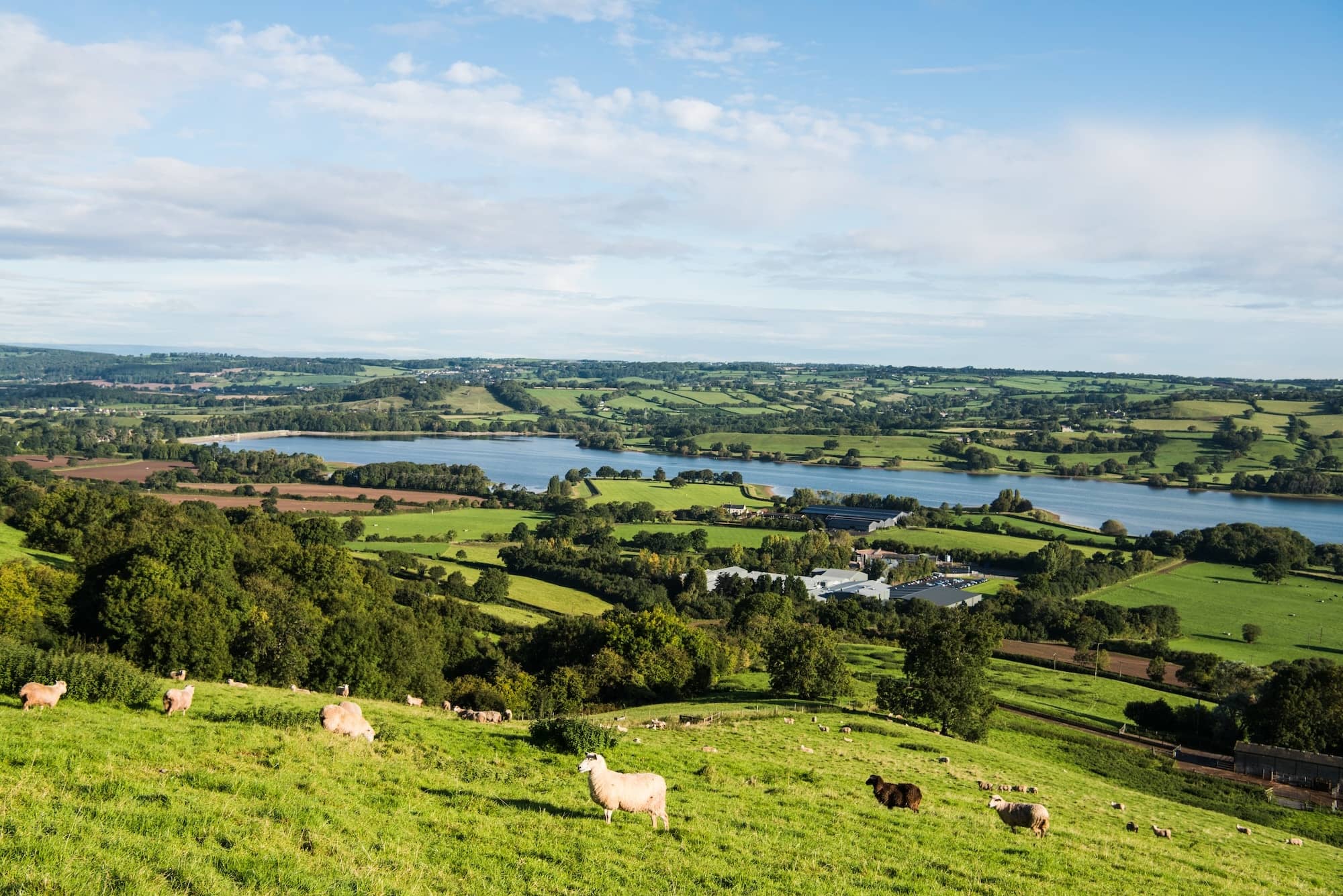 Landscape view over Yeo Valley